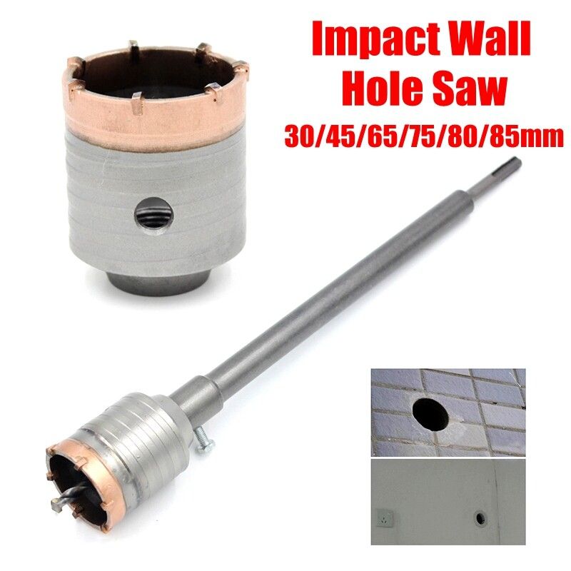 Concrete Wall Opener Air Conditioning Water Pipe Through Hole Drilling Percussion Drill Bit Set 30mm