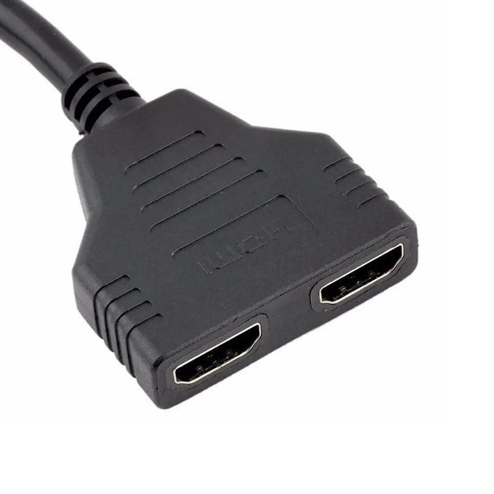 1PC 2 Dual Port Y Splitter 1080P  v1.4 Male to Double Female Adapter Cable 1 In 2 Out HDMI-compatib Converter Connect Cable Cord