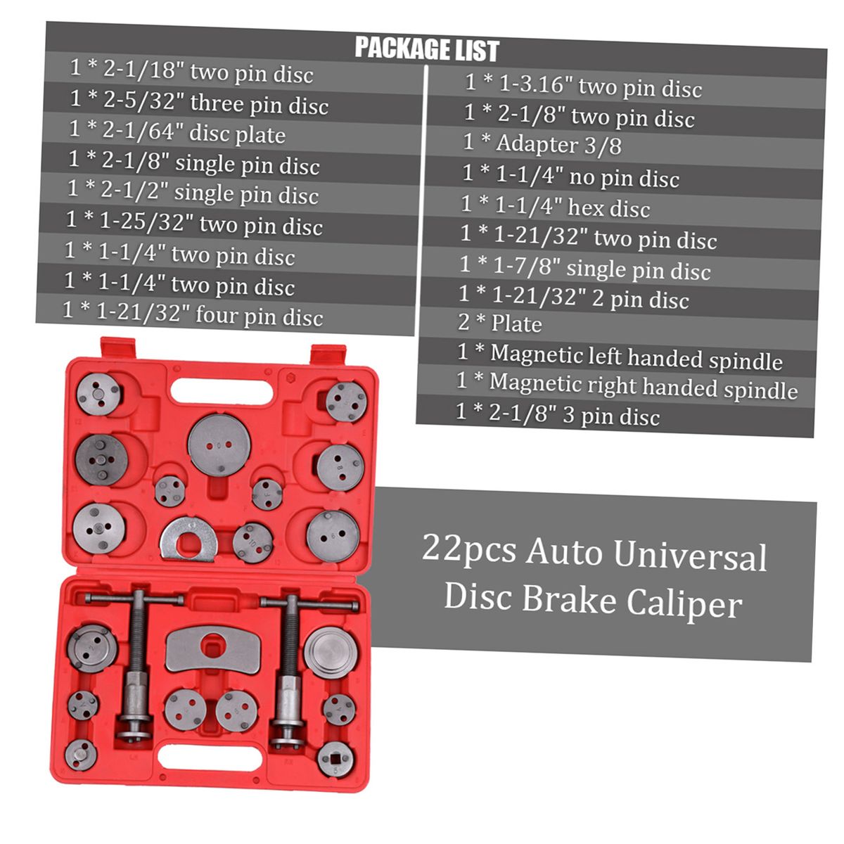 22pcs Auto Universal Disc Brake Caliper Car Wind Back Pad