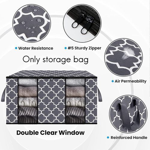 Clothes Storage Bag (3 Pcs/100 Liters) Large Capacity With