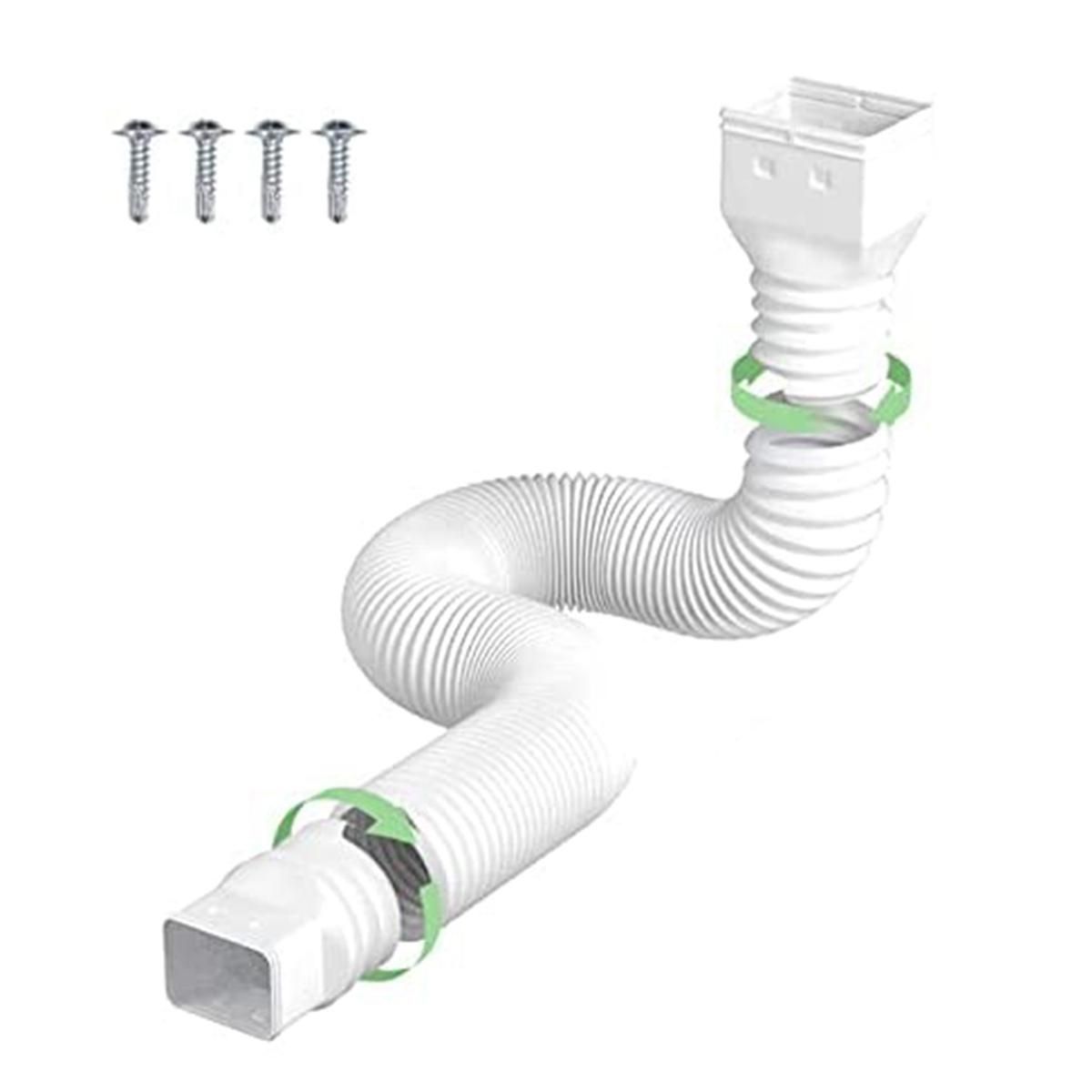 Rain Gutter Downspout Extensions, Flexible Drain Downspout