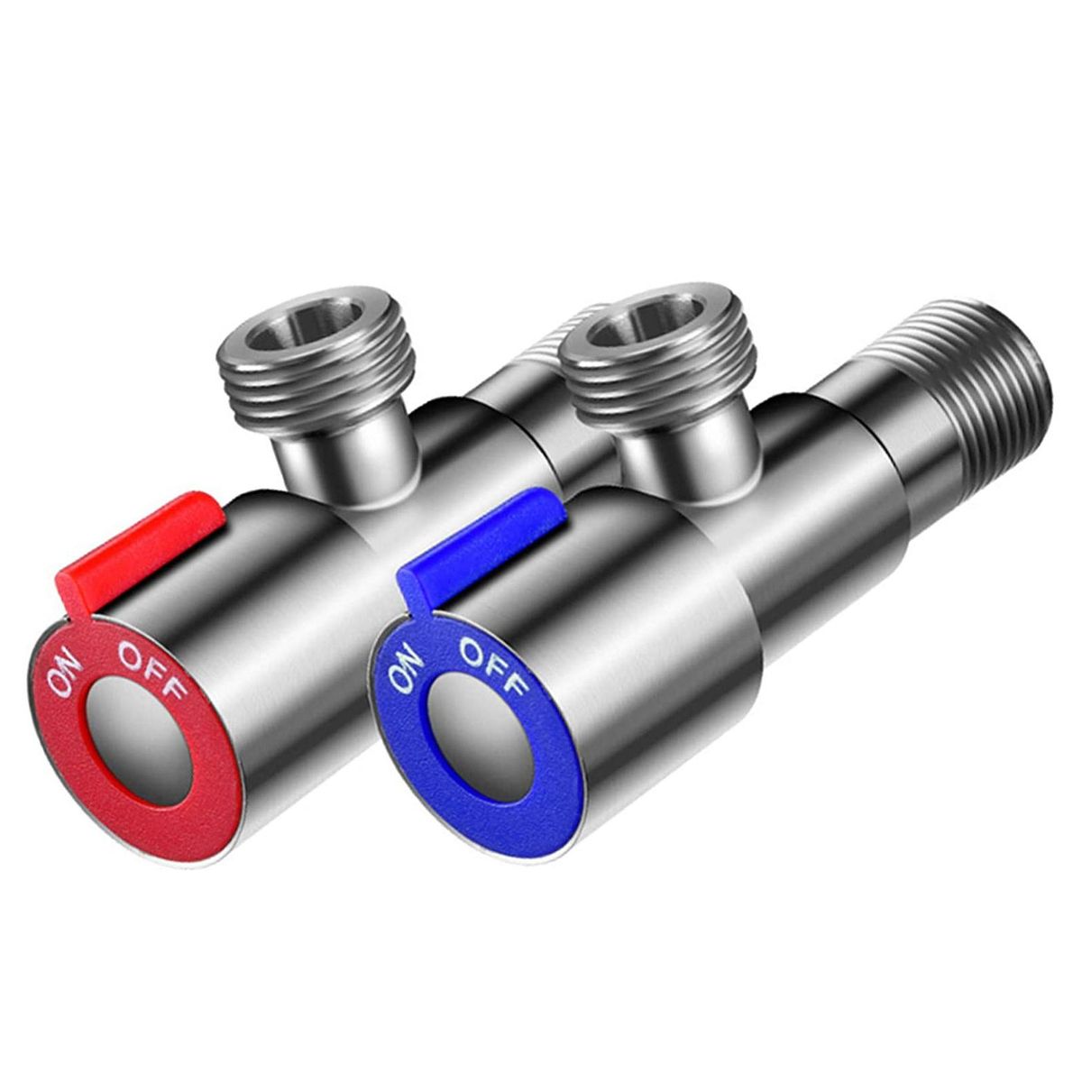 2Pcs/Set 304 Stainless Steel Angle Valve for