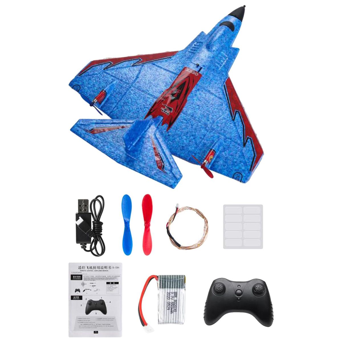 Mini RC Airplane RC Glider Remote Control Plane For Christmas Blue