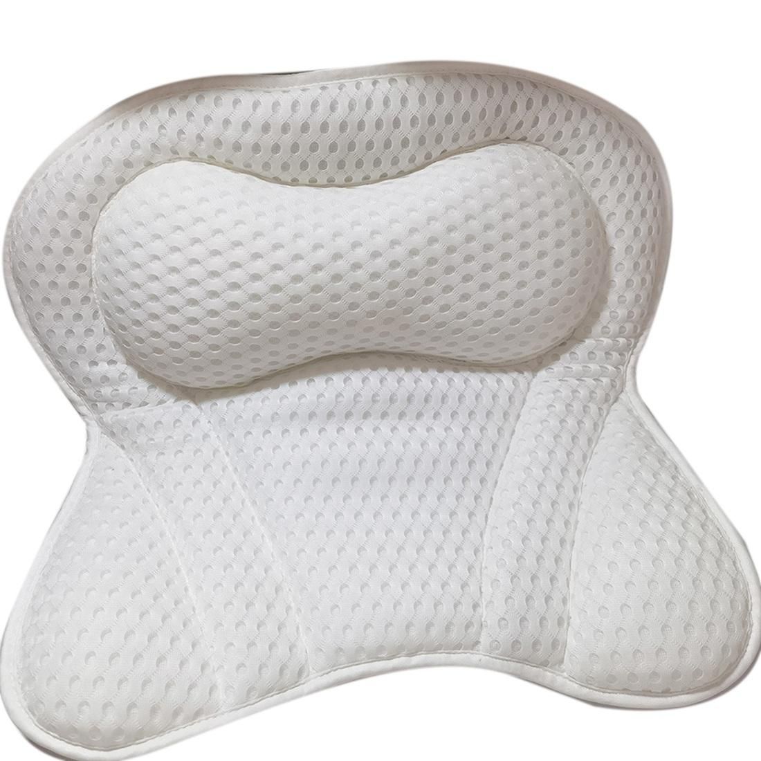 White Butterfly Bath Pillow Breathable Bathroom Cushion