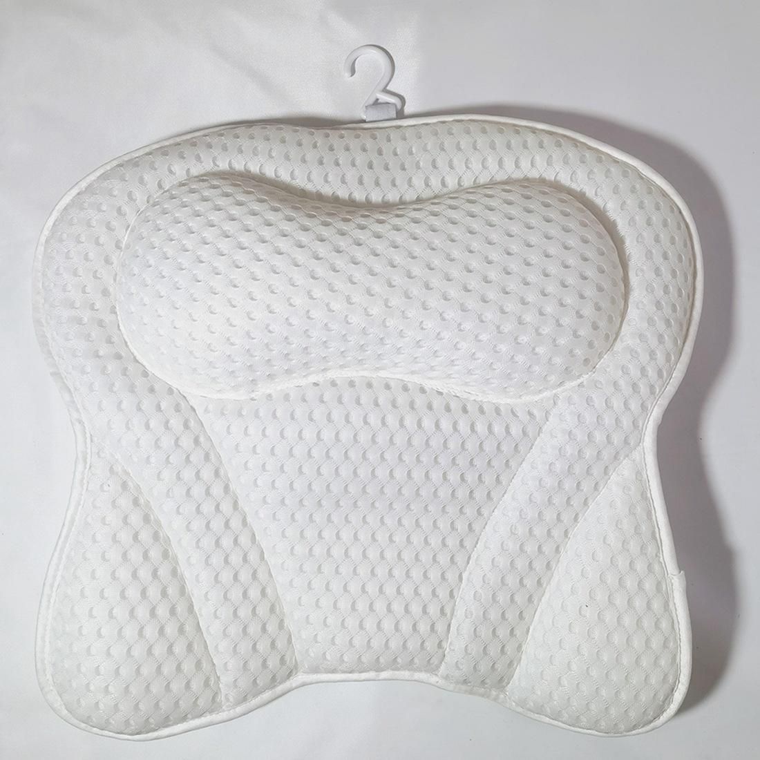 White Butterfly Bath Pillow Breathable Bathroom Cushion