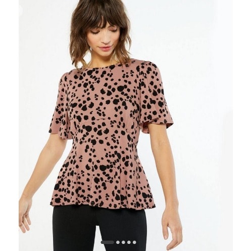 Spot Tie Back Peplum