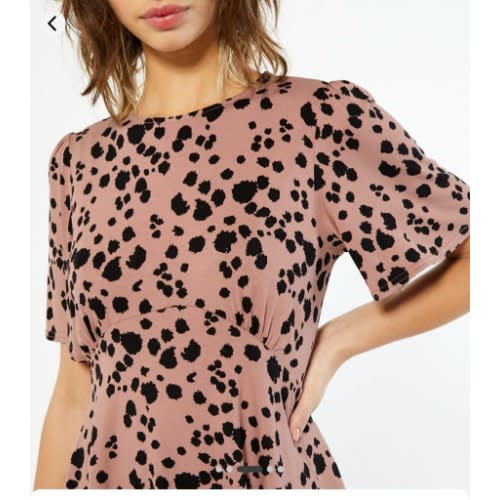 Spot Tie Back Peplum