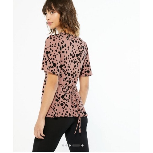 Spot Tie Back Peplum