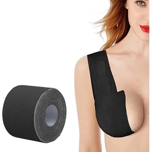 Adhesive Instant Breast Lift Push Up Bra - Black