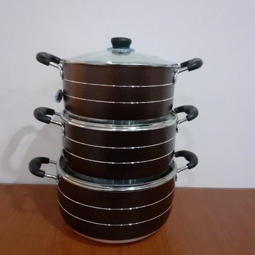 Sumo Non-stick Aluminum Pot Set 3pcs