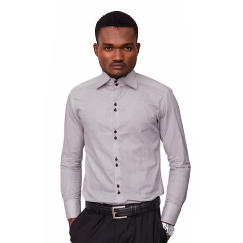 Men's Long Sleeve Shirt - Grey