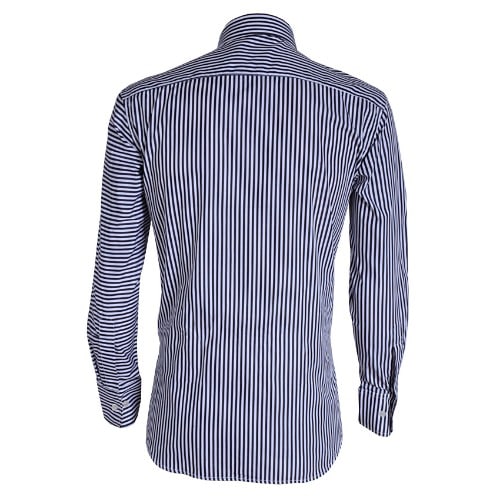 Stripe Detailed Shirt - Black And White - msht 2504