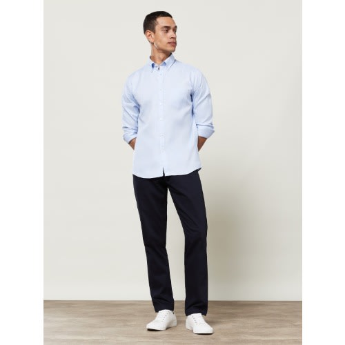 Royal Oxford Slim Fit Blue Single Cuff Shirt