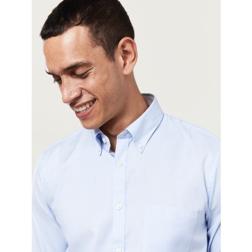 Royal Oxford Slim Fit Blue Single Cuff Shirt