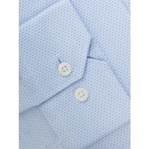 Fitted Blue Dobby Shirt
