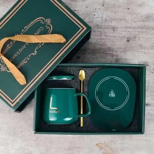 Ceramic Heating Mug Set - Green