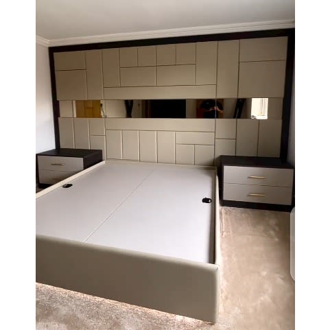 Maple Ridge Padded Bed Frame With Bedsides