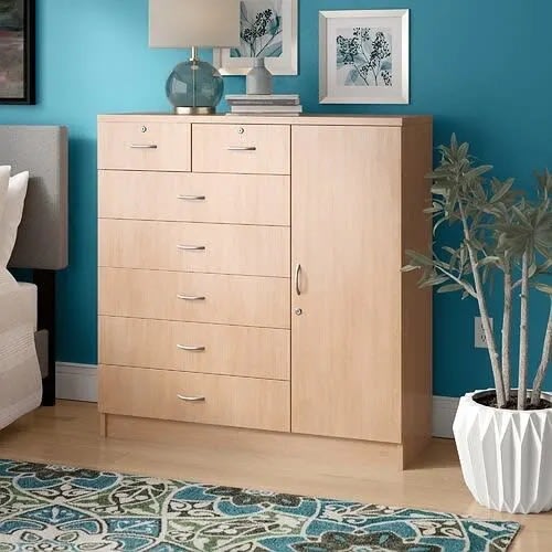 Gentleman's Chest - Beech - 7 Drawer