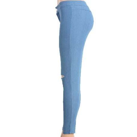 S & Co Hi-waist Skinny Sky Blue Ripped Jean