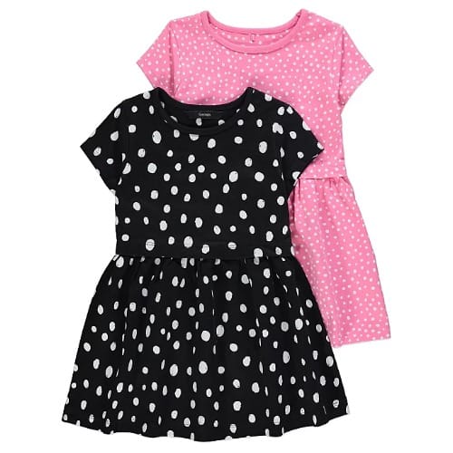 2 In 1  Polka Dot Dresses Set For Girls