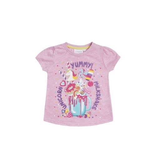 Giris Printed Girls' Yummy Unicorn T-shirt