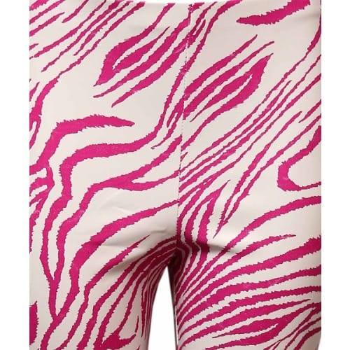 Fitted High Waisted Pu Pant - Pink/cream