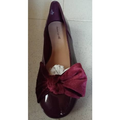 Big Girls Flat Dress Shoes- Wine