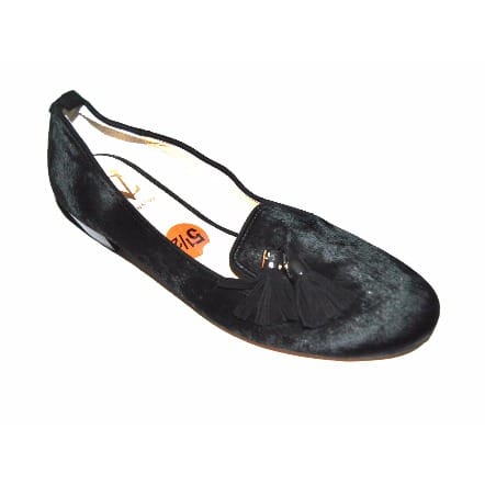 Big Girls Decorative Flat Shoe - Black