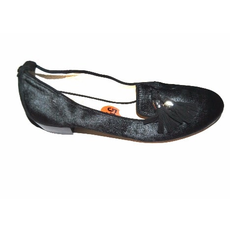 Big Girls Decorative Flat Shoe - Black