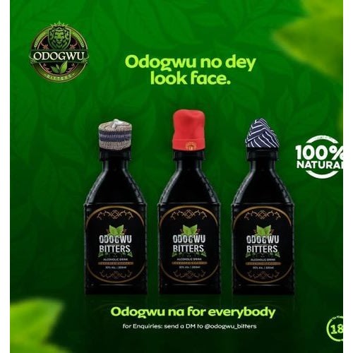Odogwu Bitters Herbal Alcoholic Drink - 200ml - 12pieces