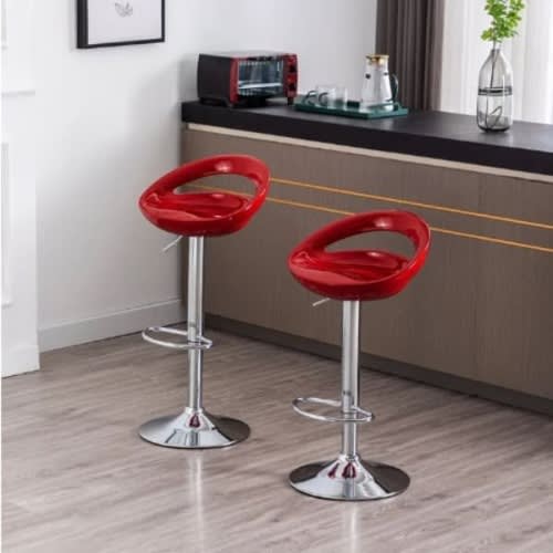 Kitchen Bar Stool -Set Of 2  -Red