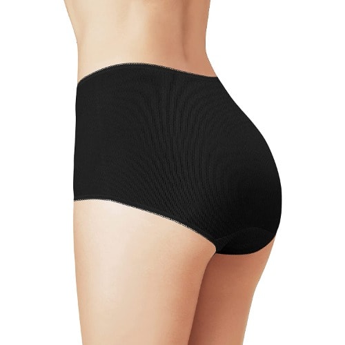 Ladies Premium Cotton Lycra Full Briefs - 3pc - Black