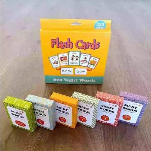 Kids Word Learning & Sentence Forming Flash Cards - 220 Pcs