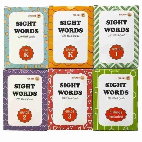 Kids Word Learning & Sentence Forming Flash Cards - 220 Pcs