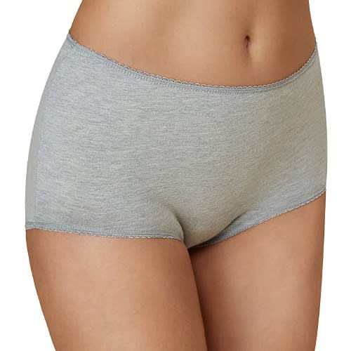 Ladies Premium Cotton Lycra Full Briefs - 5pc - Cream And Greys