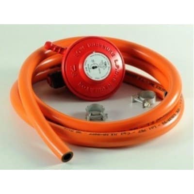 Gas Regulator + 3 Yards Of Hose - Orange