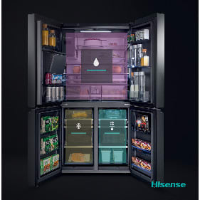 4 Doors Inverter - Water Dispenser - ice Maker Triple Cooling System Refrigerator - 522L