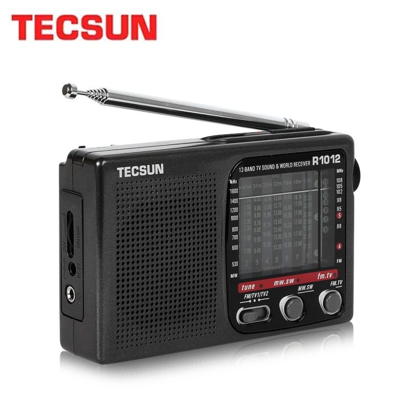 Portable Radio  R-1012 FM / MW / SW / TV Radio Multiband World Band Radio Receiver 76-108MHz Y4378A
