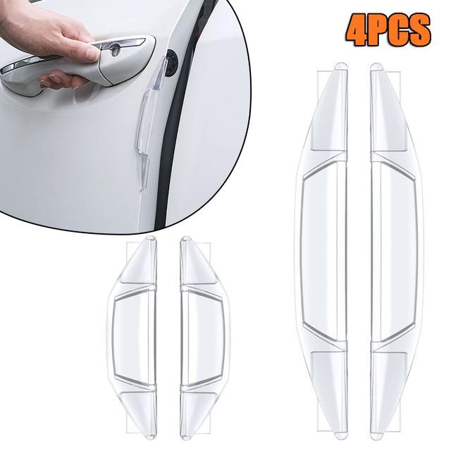 4PCS Car Door Protector Guard Strip Scratch Protector Car Rubber Bumper Stickers Auto Door Edge Protection Car Decoration