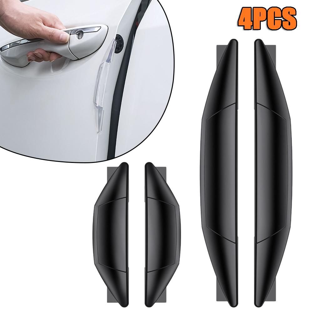 4PCS Car Door Protector Guard Strip Scratch Protector Car Rubber Bumper Stickers Auto Door Edge Protection Car Decoration