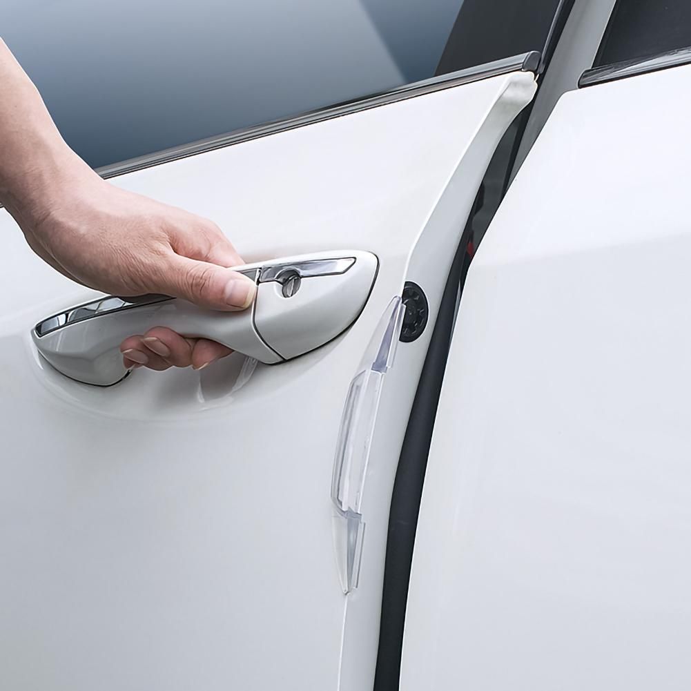 4PCS Car Door Protector Guard Strip Scratch Protector Car Rubber Bumper Stickers Auto Door Edge Protection Car Decoration