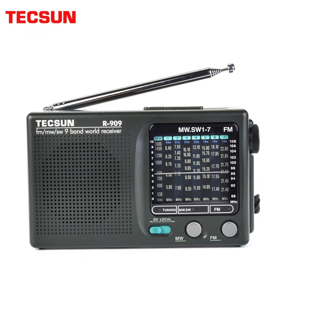 Tecsun R-909 Fm/mw/sw 9 Bands World Band Receiver Radio Ult