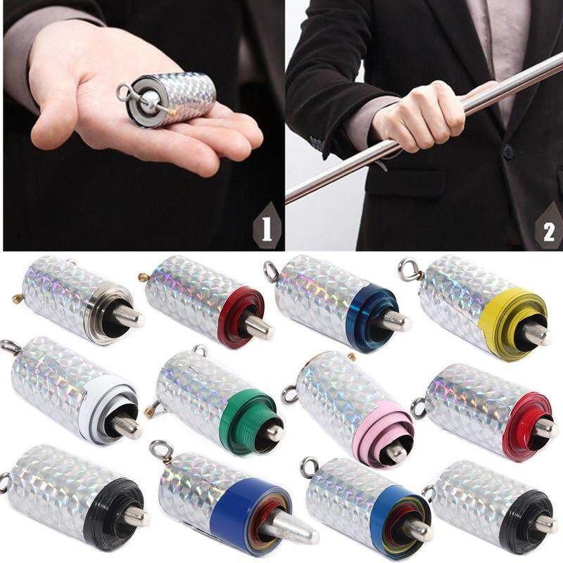 3PCS HOT Appearing Magic Cane Metal Silver Tricks Close Up Illusion Silk To Wand Red
