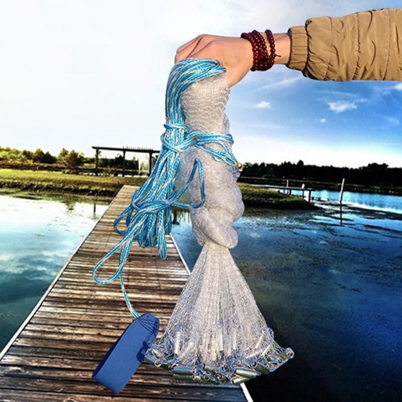 Fishing Cast Net With Heavy Duty Real Lead Weights Handmade
