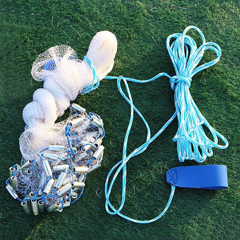 Fishing Cast Net With Heavy Duty Real Lead Weights Handmade