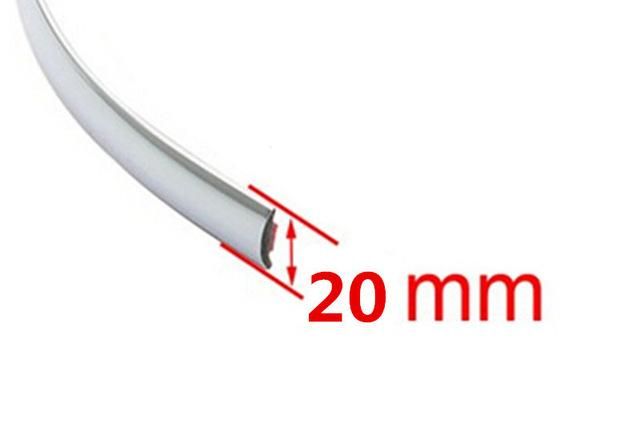 5M Silver Car Chrome Styling Decoration Moulding Trim Strip Tape Auto DIY Protective Sticker 6mm 8mm 10mm 12mm 15mm 20m0mm