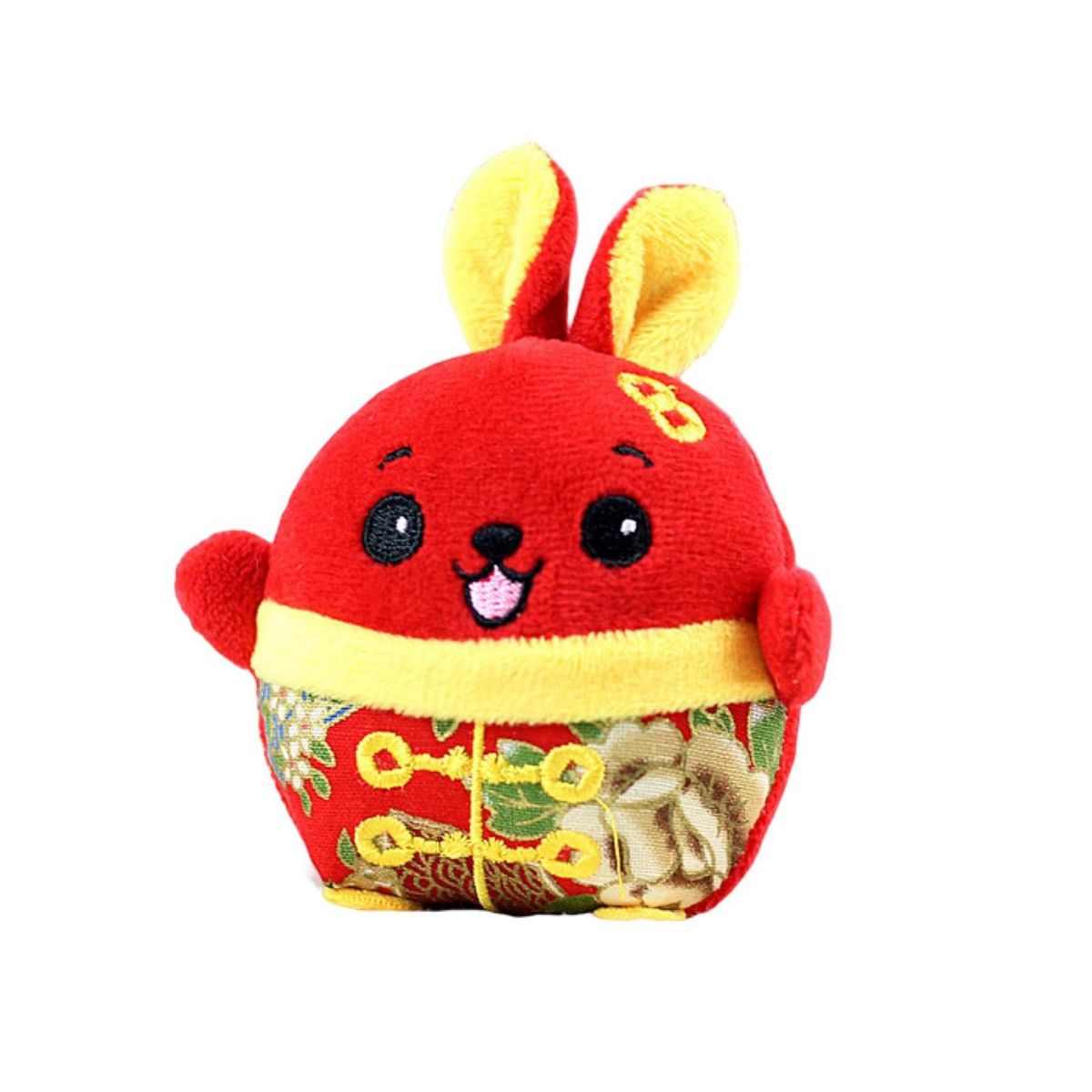 10cm Rabbit Plush Pendant 2023 New Year Mascot Stuffed Animal Doll Red