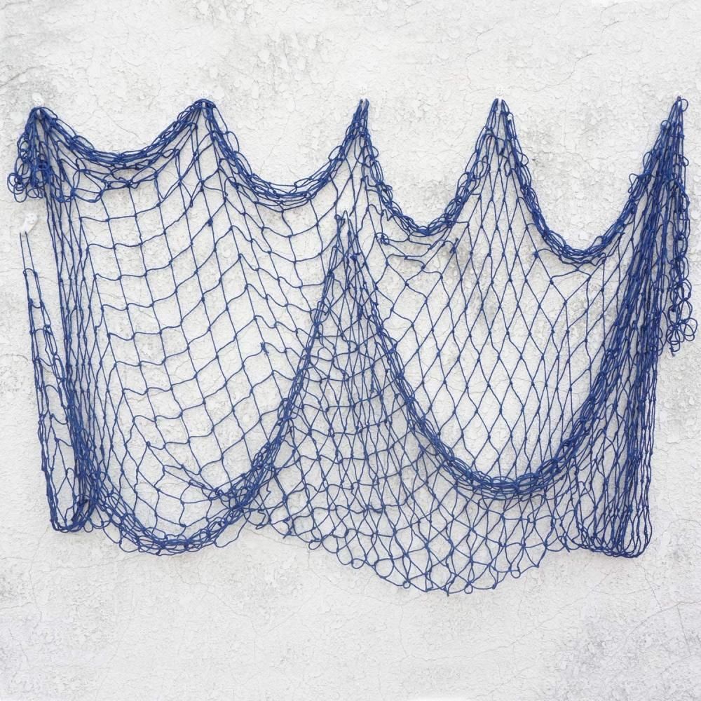 Hemp Rope Large Hole Fishing Net Nautical Style Ornament