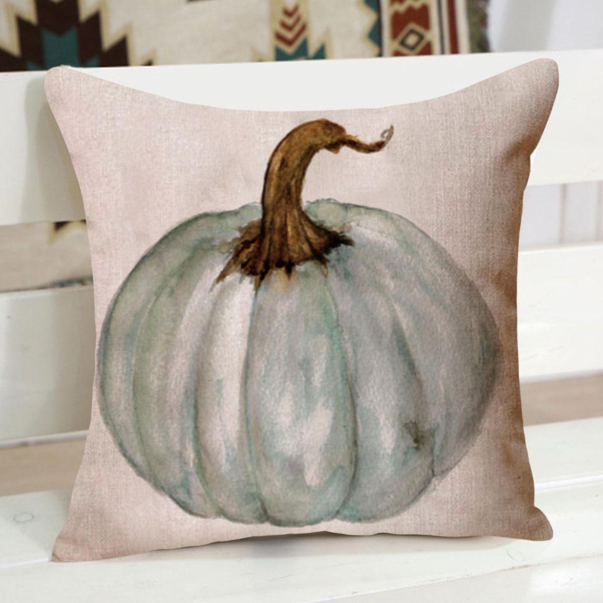 Colorful Fall Pillow Cover Thanksgiving Harvest Pillow Cover for Sofa
