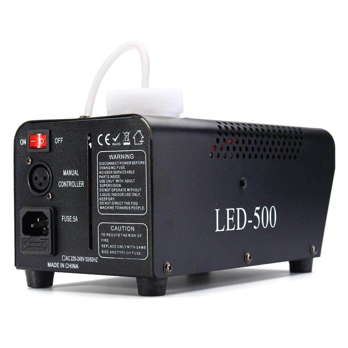 500W Fog Machine RGB LED Light Party Disco DJ Effect Stage W/ Remote English Rules